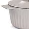 Martha Stewart 5qt. Warm Gray Enameled Embossed Stripe Cast Iron Dutch Oven with Lid